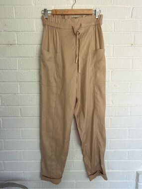 Relaxed Tan Drawstring Chinos for Men